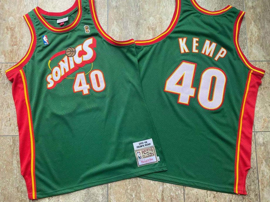 Jersey Authentic Seattle Supersonics Shawn Kemp 1995/96
