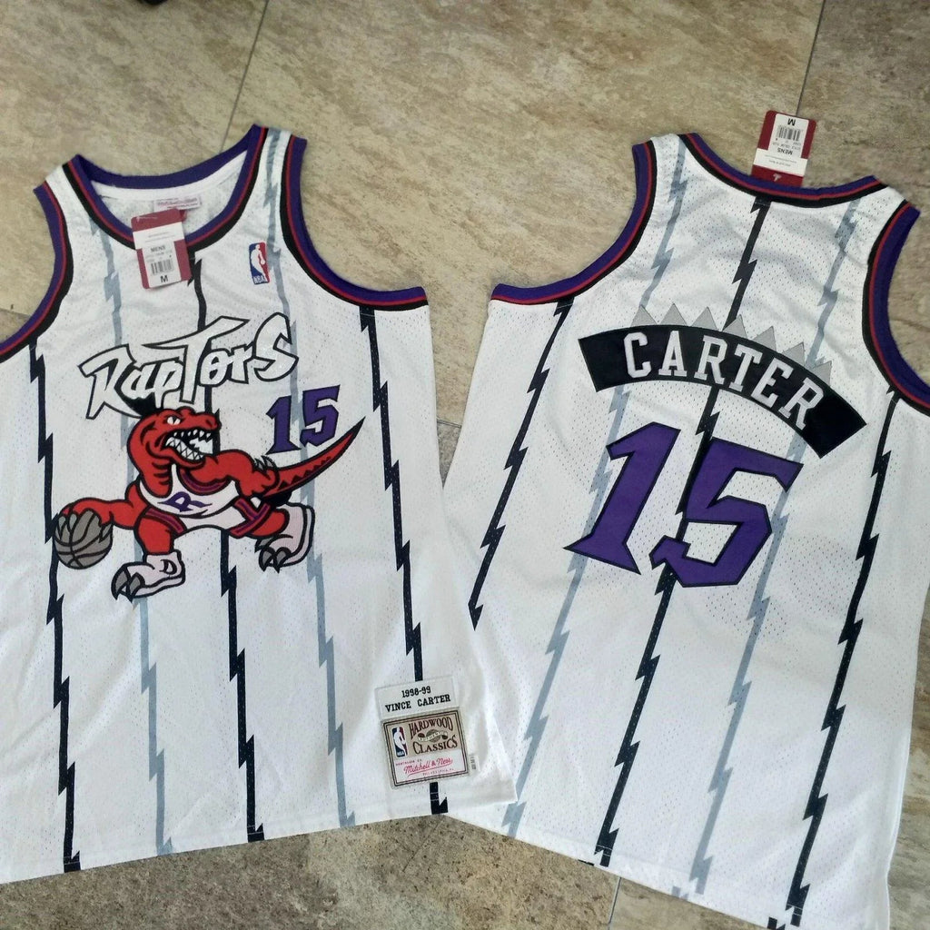 Jersey Authentic Toronto Raptors Mitchell & Ness Hardwood Classics White 1998-99