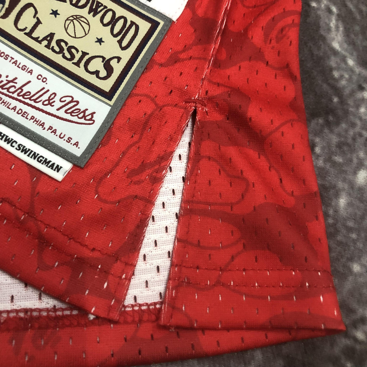 Jersey Swingman BAPE X Miami Heat Mitchell & Ness Hardwood Classics 1993