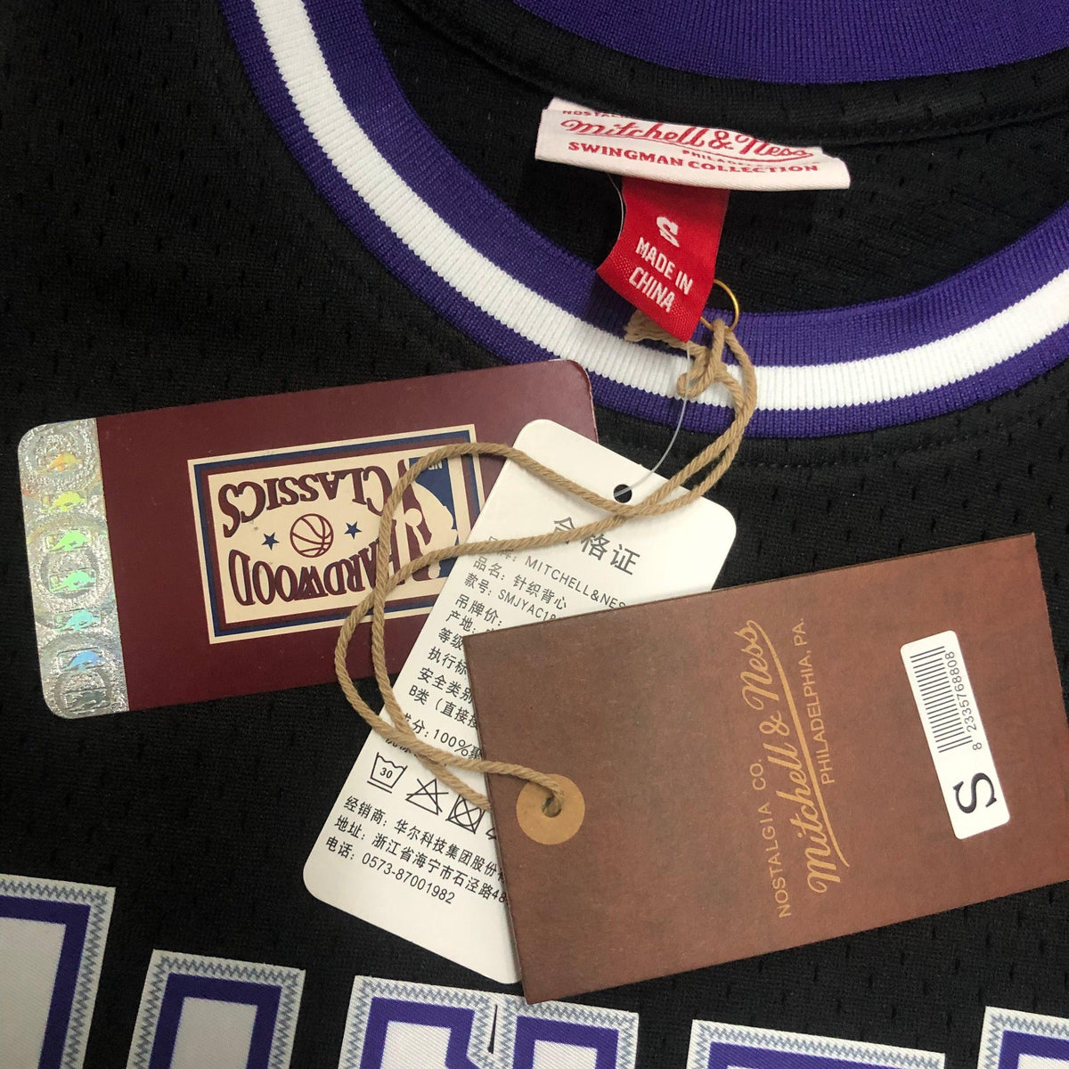 Jersey Swingman Sacramento Kings Mitchell & Ness Hardwood Classics 2001/02 Black