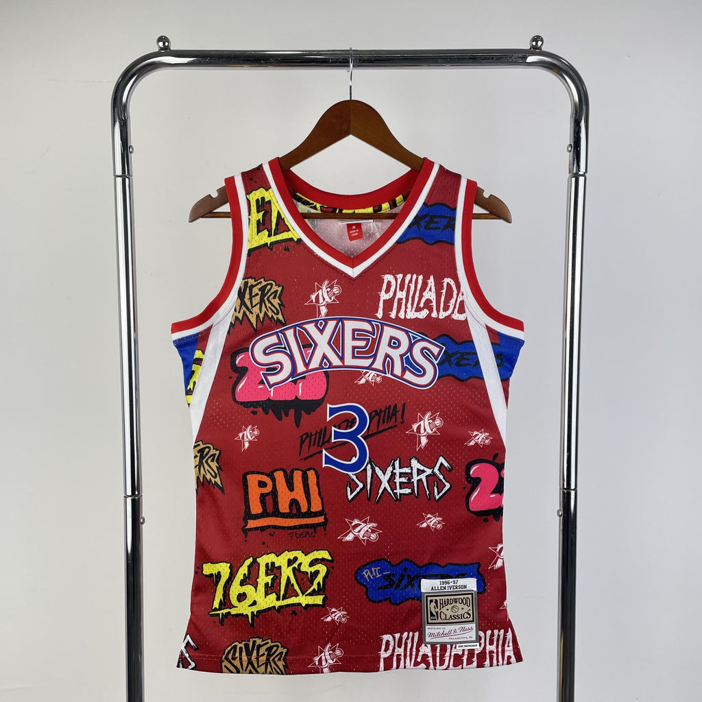 Jersey Swingman Slap Sicker Philadelphia 76ers Mitchell & Ness 1996/97