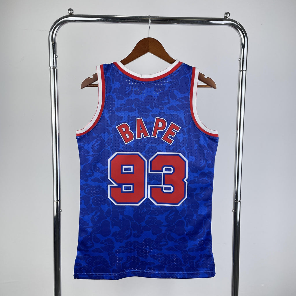Jersey Swingman BAPE X Brooklyn Nets Mitchell & Ness Hardwood Classics 1983