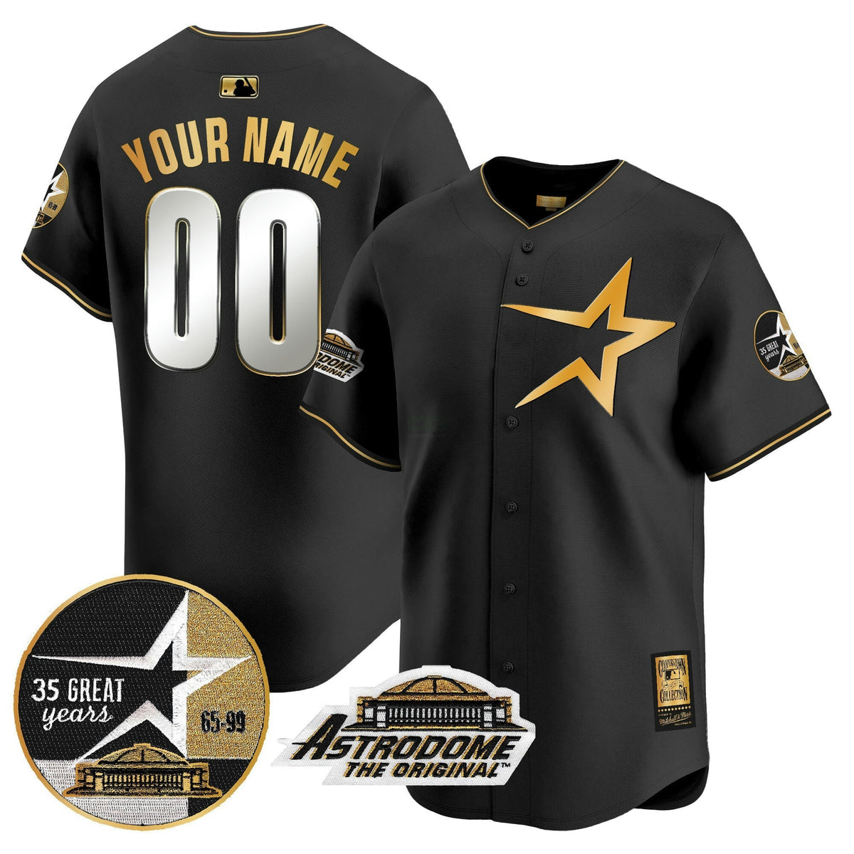 MLB 1999 Throwback 35th & Astrodome Patch Vapor Premier Limited Jersey