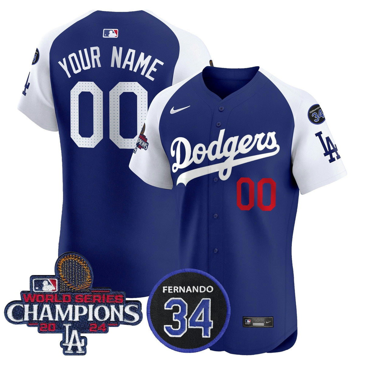MLB 2024 World Series Champions Patch Vapor Premier Elite Jersey V2