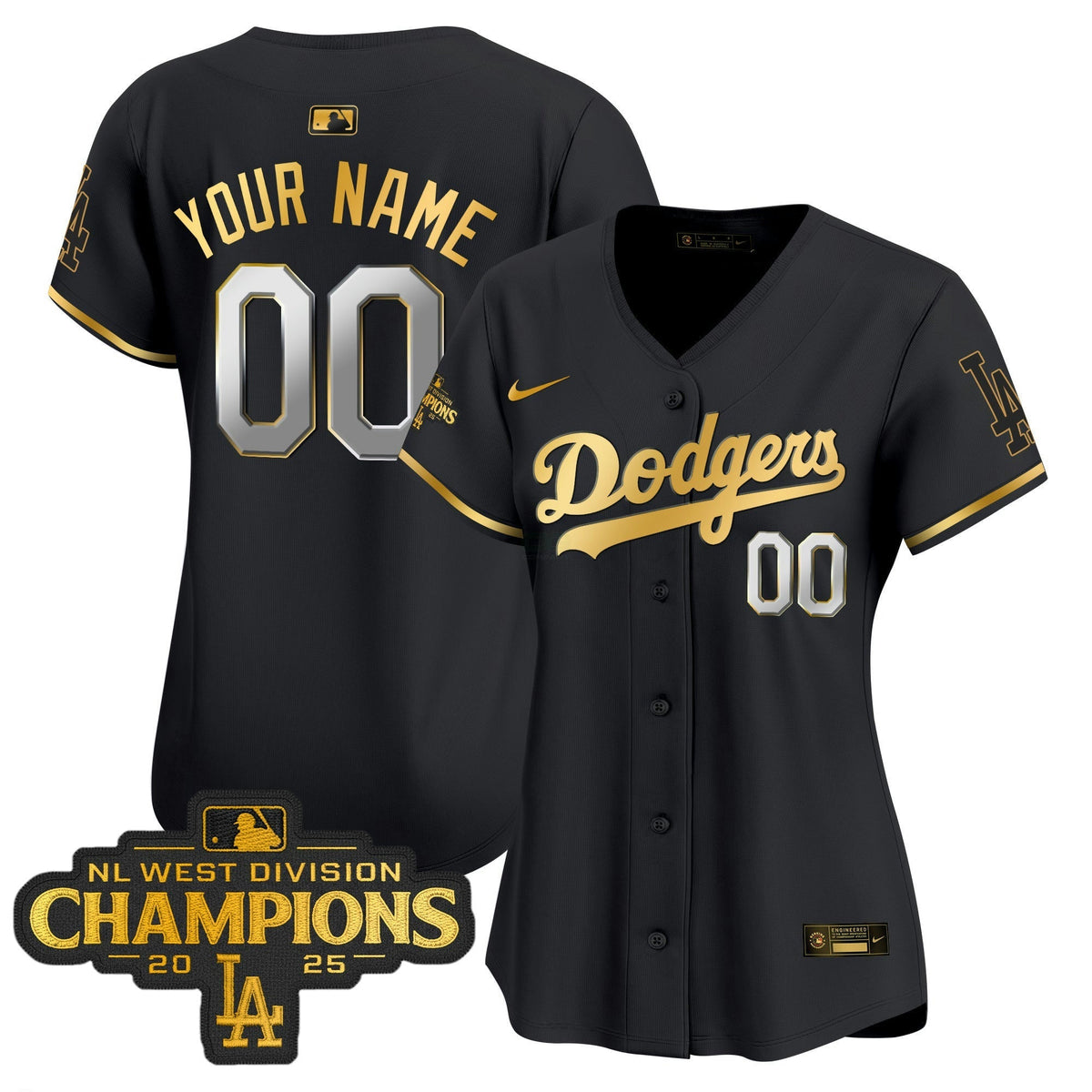 MLB 2025 NL West Division Champions Patch Gold Trim Vapor Premier Limited Jersey