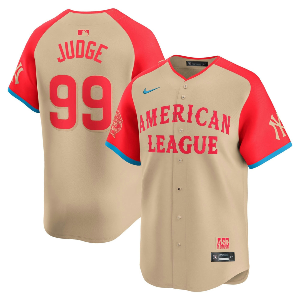 MLB New York Yankees American League 2024 All-Star Game Limited Jersey – Creme