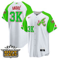 MLB Atlanta Atliens 2023 City Connect Bright Green Cool Base Jersey