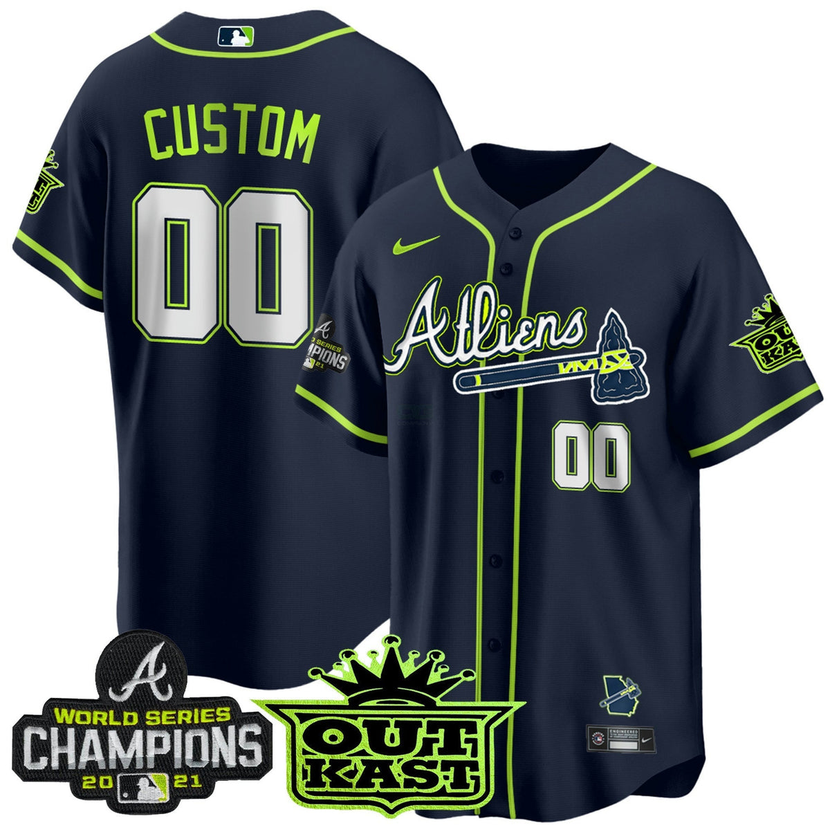 MLB Atlanta Atliens Champions Cool Base Jersey