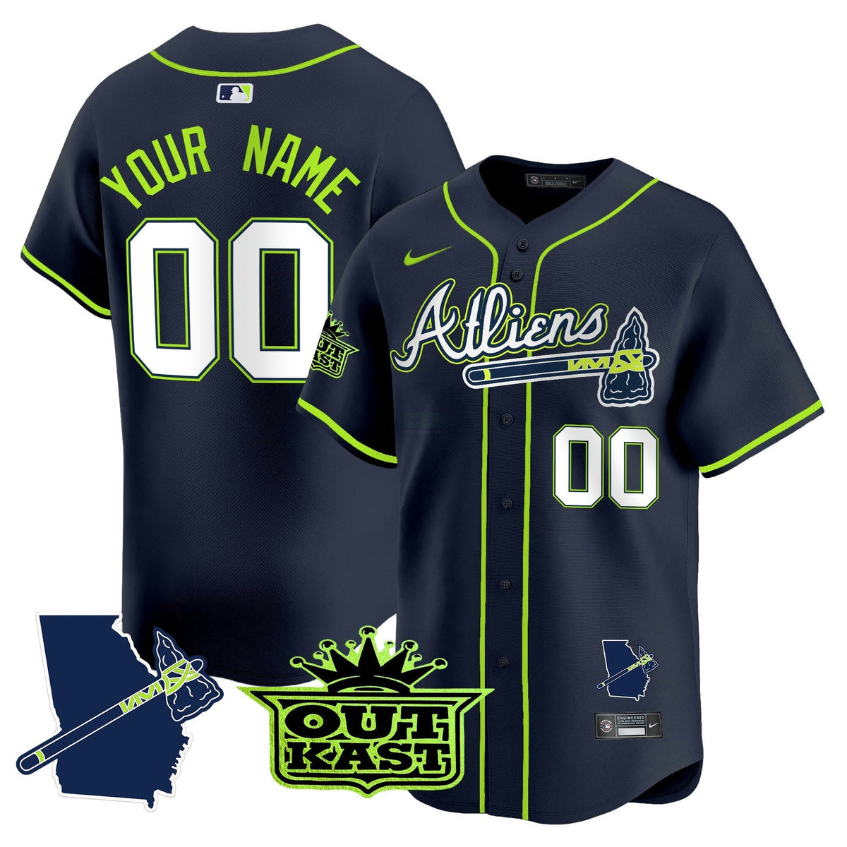 MLB Atlanta Atliens Vapor Premier Limited Jersey V2