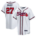 MLB Austin Riley Atlanta Los Bravos White Jersey