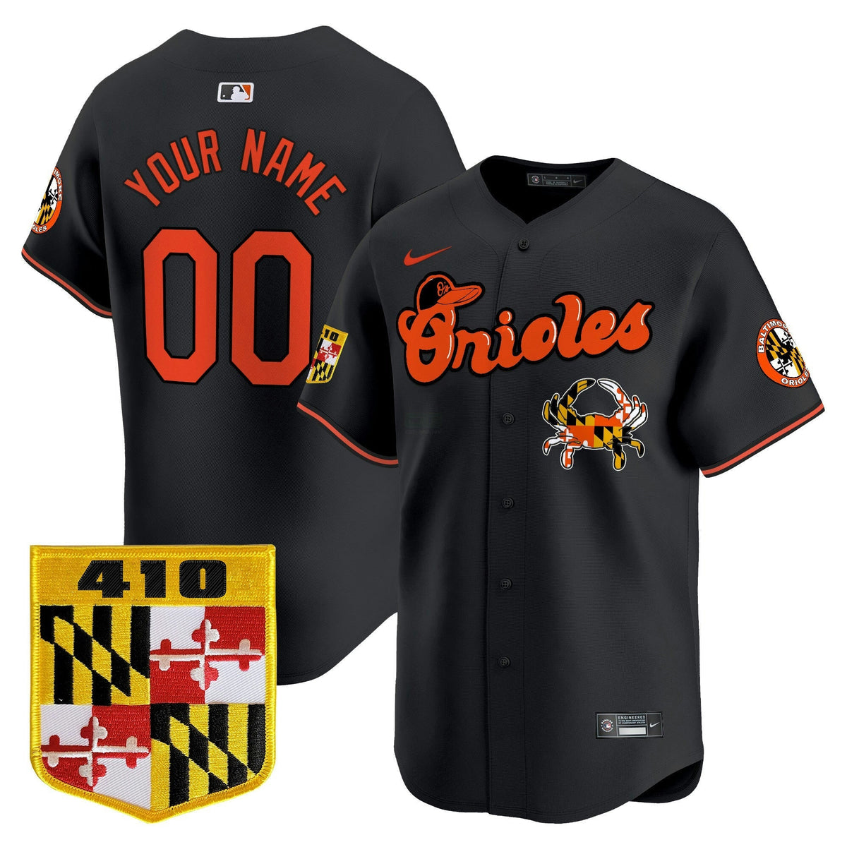 MLB Baltimore 410 & Chesapeake Crab Patch Vapor Premier Limited Jersey