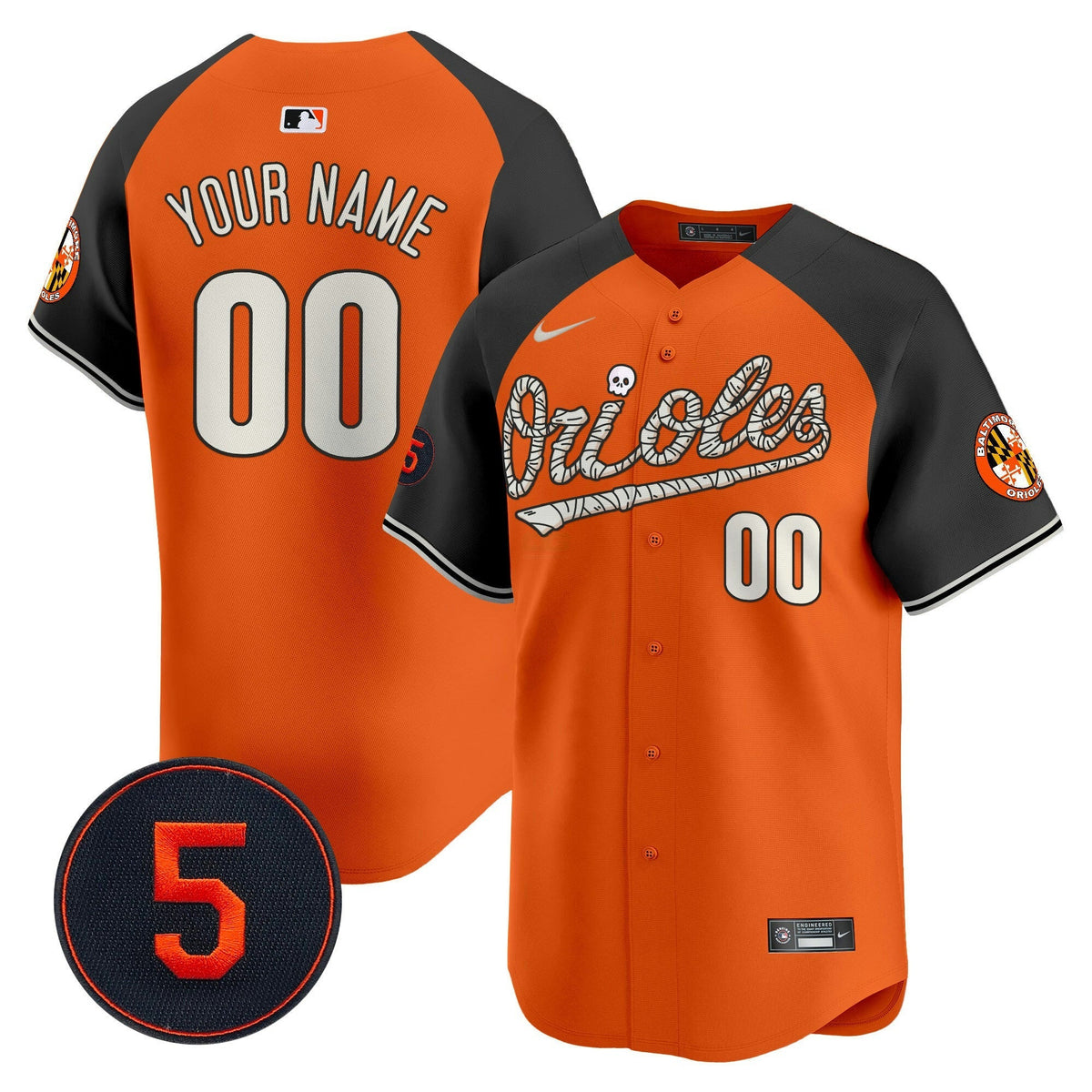 MLB Baltimore Halloween Vapor Premier Limited Jersey