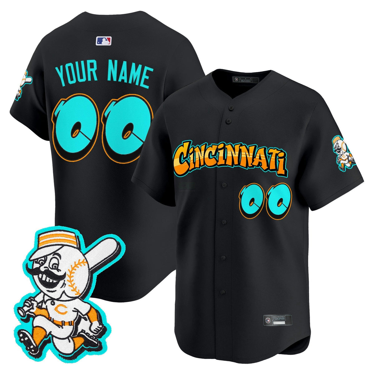 MLB Cincinnati ‘Graffiti Queen City Edition’ Vapor Premier Limited Jersey