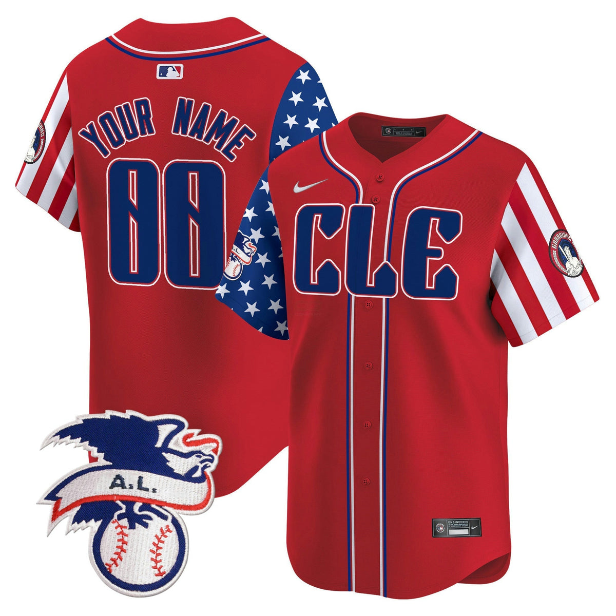 MLB Cleveland 2024 Fourth of July Vapor Premier Limited Jersey