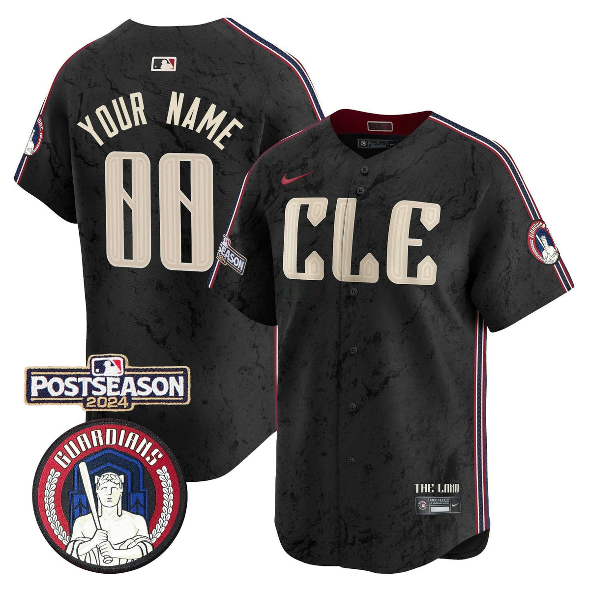MLB Cleveland 2024 Postseason Patch City Connect Vapor Premier Limited Jersey