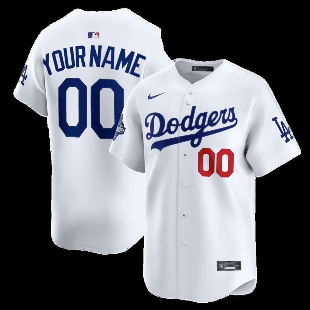MLB Los Angeles Dodgers Custom LA Jersey - White