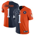 MLB Dallas Cowboys Houston Split Jersey - Navy Blue Orange