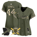 MLB Hank Aaron Atlanta Armed Forces Day Vapor Premier Limited Jersey - Hank Aaron