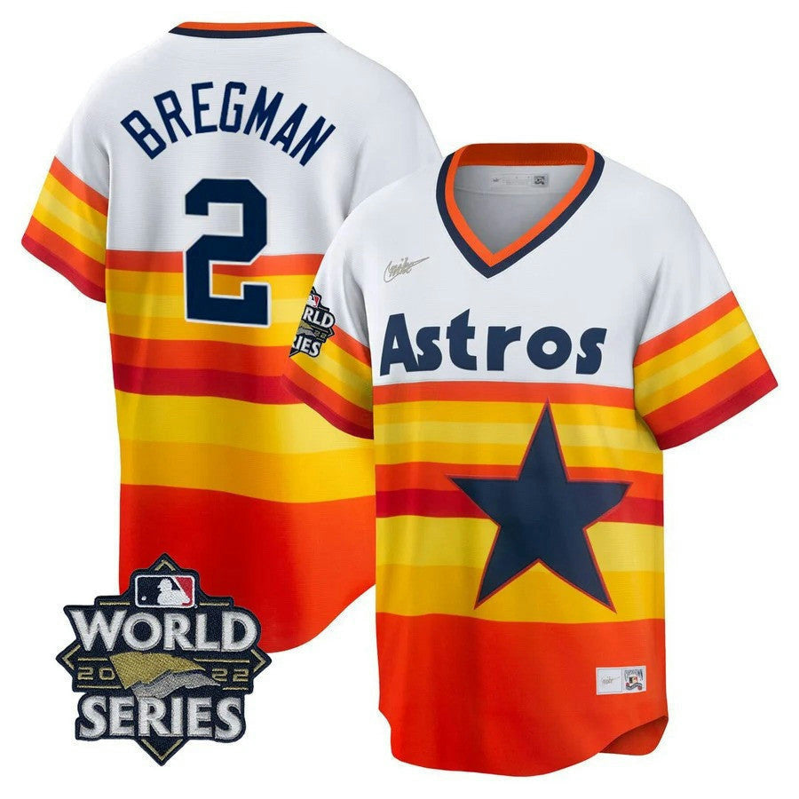 MLB Houston 2022 World Series White Home Cooperstown Collection Player Jersey
