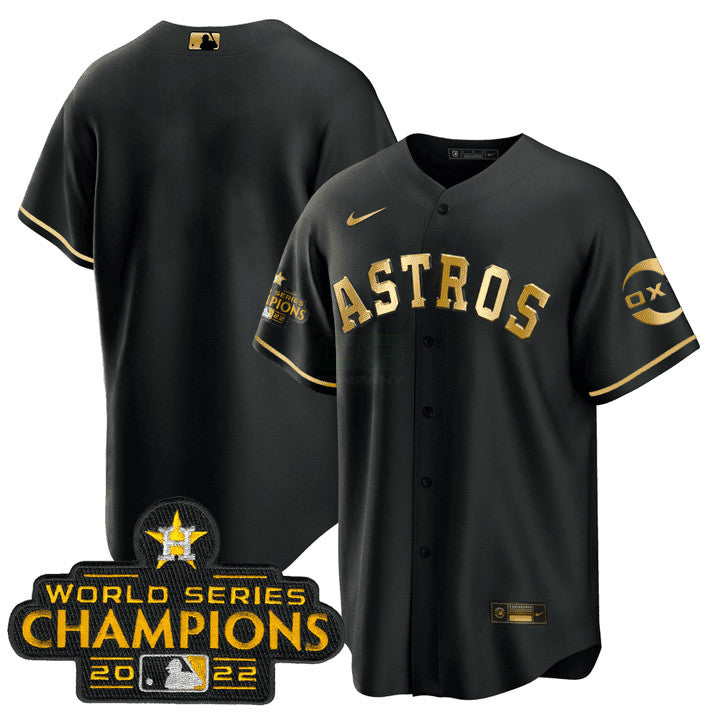 MLB Houston Black Gold Rush Blank No Name Jersey