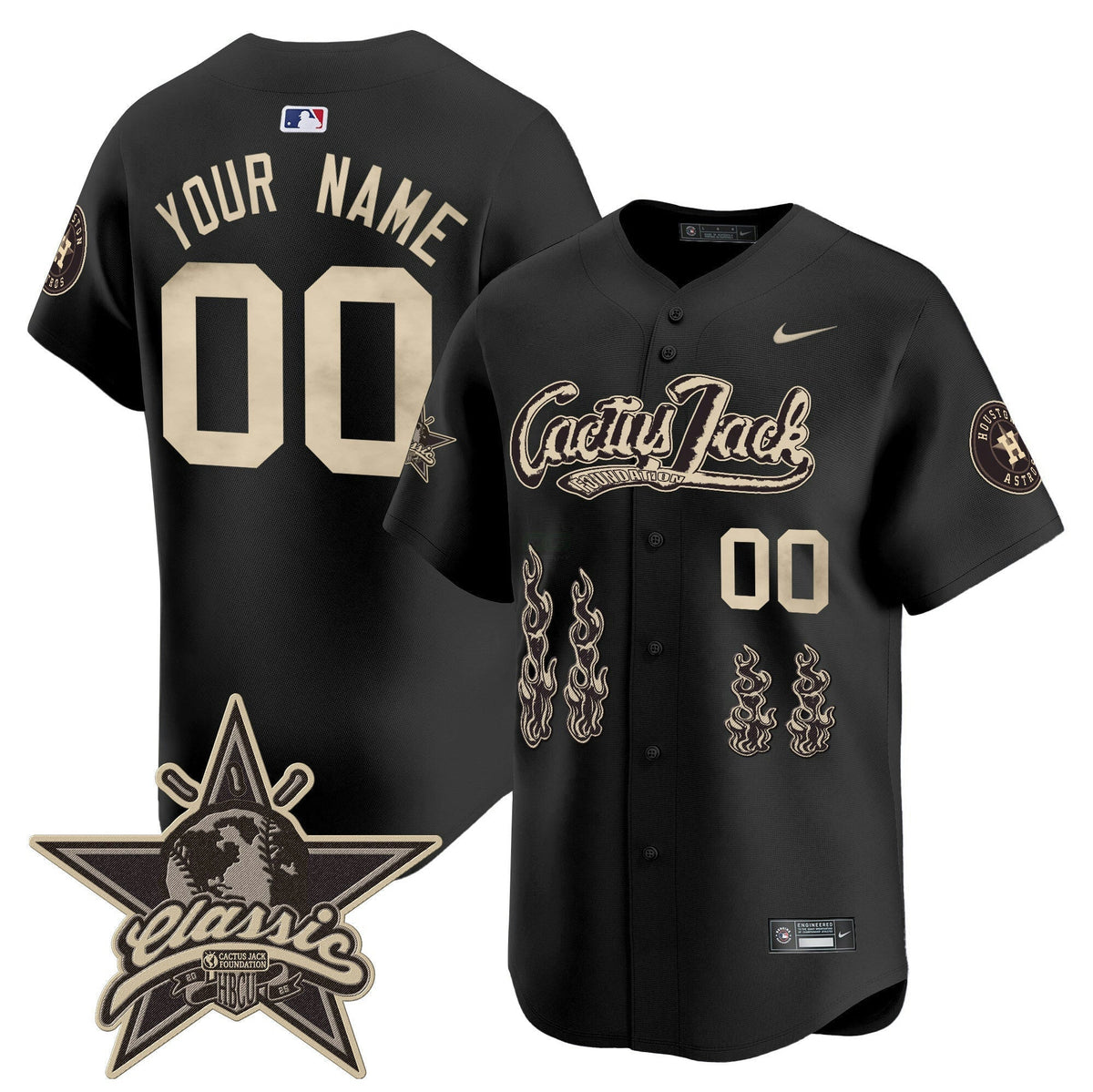 MLB Houston Cactus Jack 2025 Vapor Premier Limited Jersey