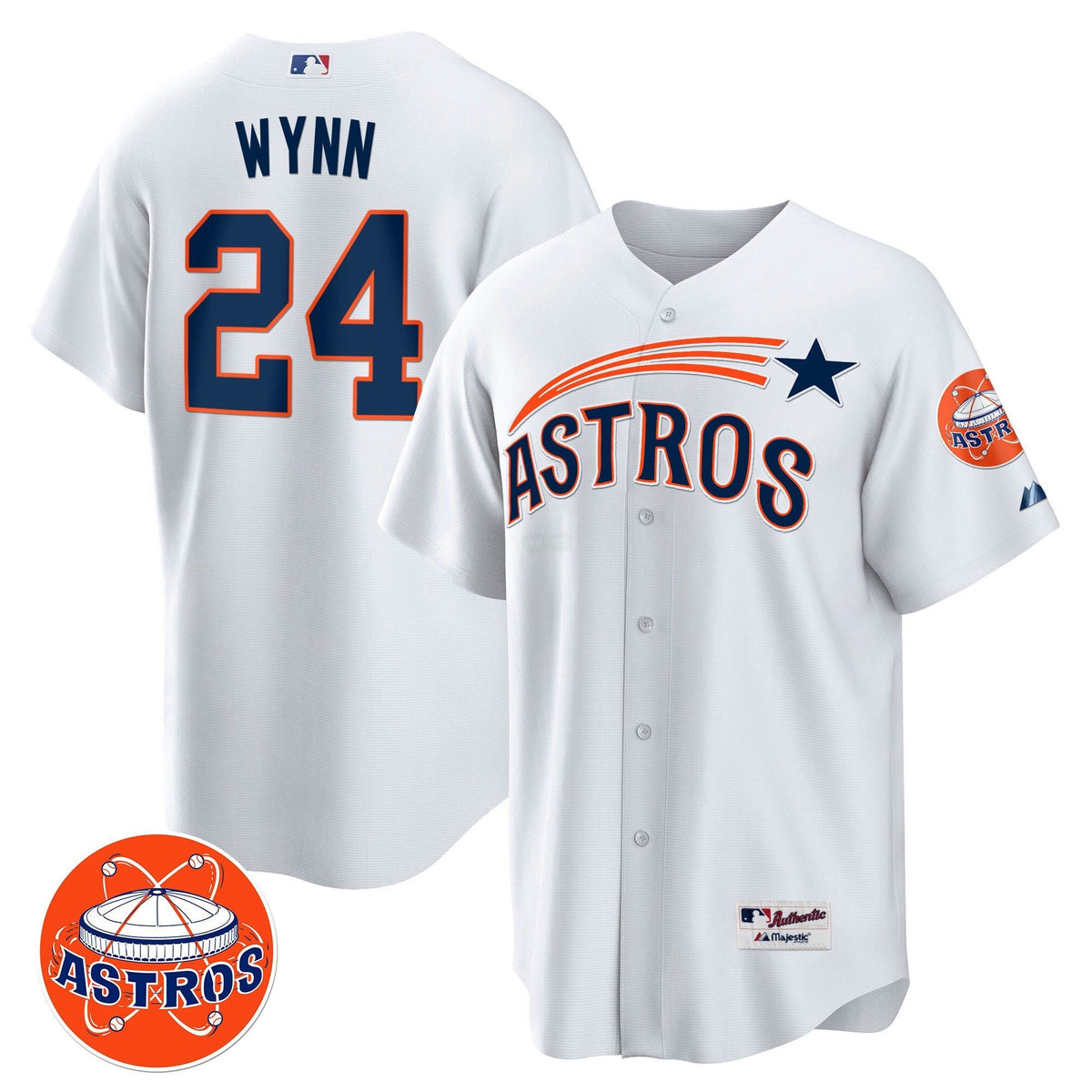 MLB Jimmy Wynn Houston White Jersey - Cool Base