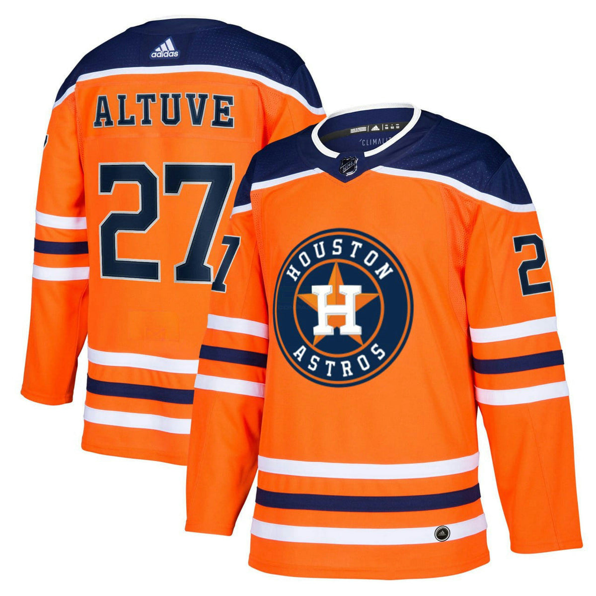 MLB José Altuve Orange Hockey Jersey