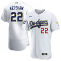 MLB Los Angeles 2020 Championship Gold Trim Flex Base White Jersey