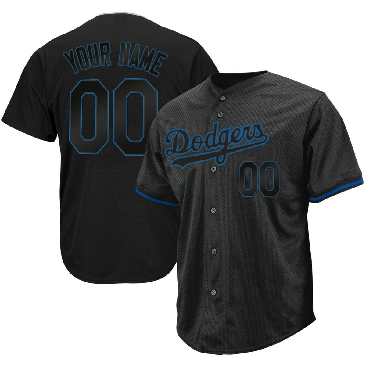 MLB Los Angeles Black Royal Blue Jersey - Black