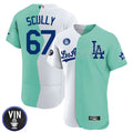 MLB Los Angeles Vin Scully Patch Flex Base Jersey Collection
