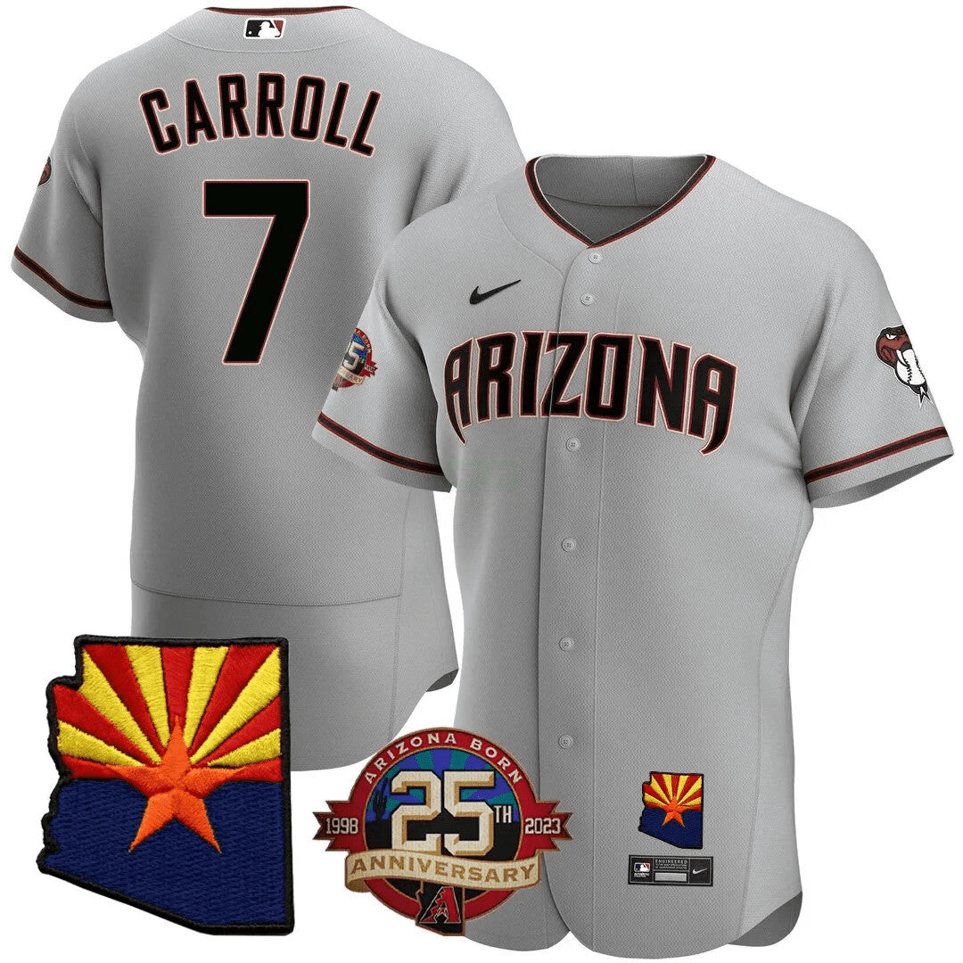 MLB Men’s Arizona Arizona State & 25th Anniversary Year Patch Jersey