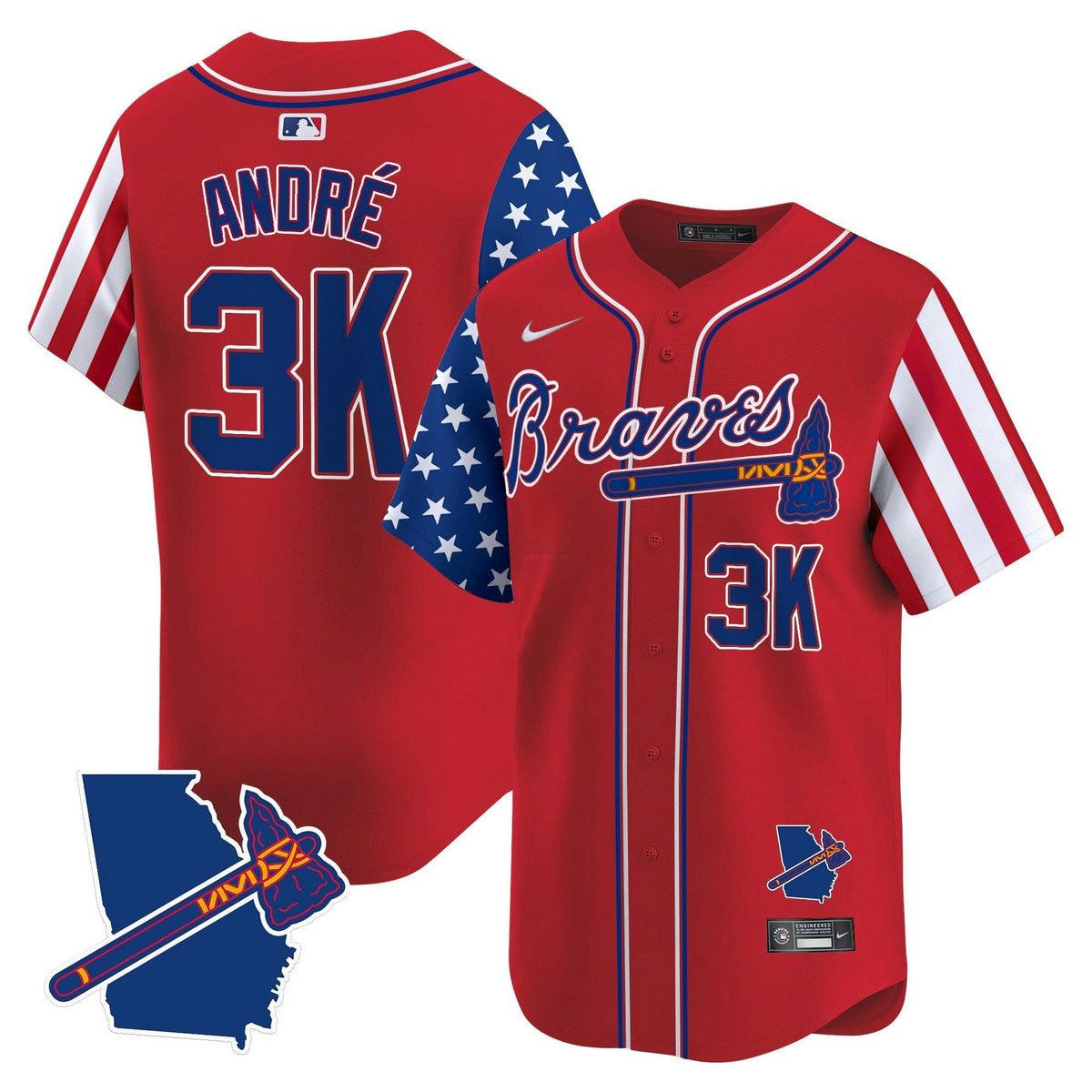 MLB Men’s Atlanta 2025 Independence Day Vapor Premier Limited Jersey