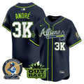 MLB Men’s Atlanta Atliens & Hank Aaron Patch Vapor Premier Limited Jersey