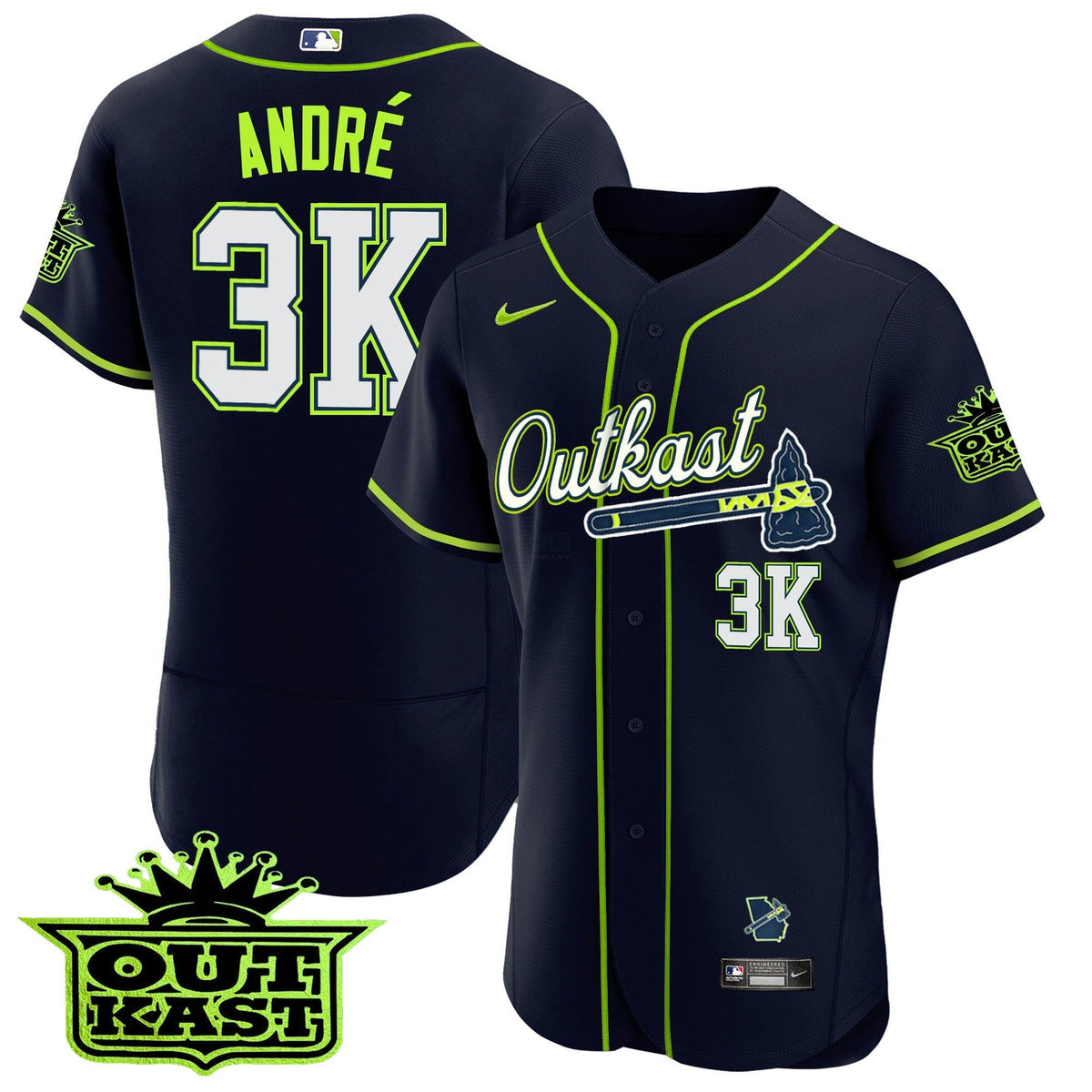 MLB Men’s Atlanta Outkast Flex Base Jersey