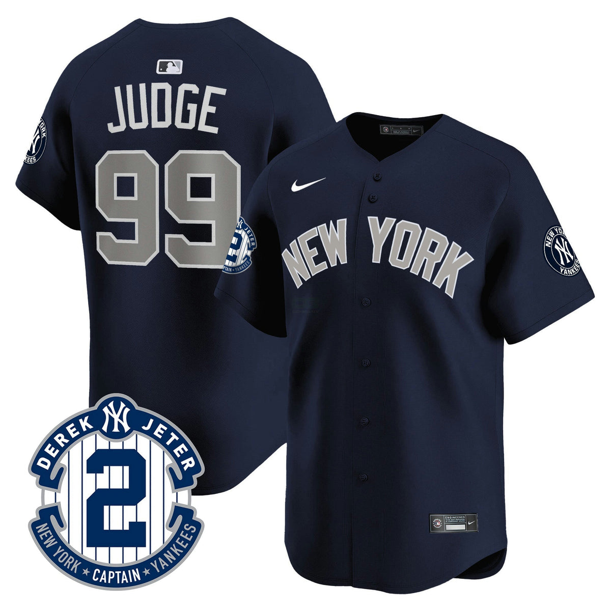 MLB Men’s Derek Jeter Patch Vapor Premier Limited Jersey
