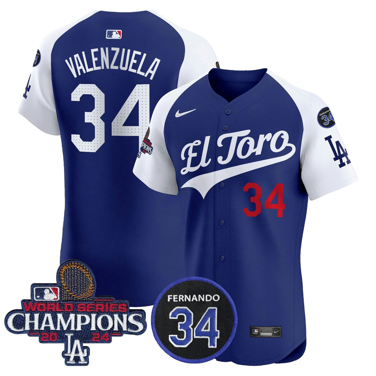 MLB Men’s El Toro 2024 World Series Champions Patch Vapor Premier Elite Jersey