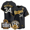 MLB Men’s Fernando Valenzuela & 2024 World Series Patch Vapor Premier Limited Jersey