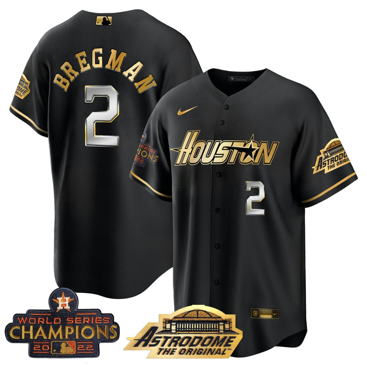 MLB Men’s Houston 2022 Astrodome & Champions Patch Jersey