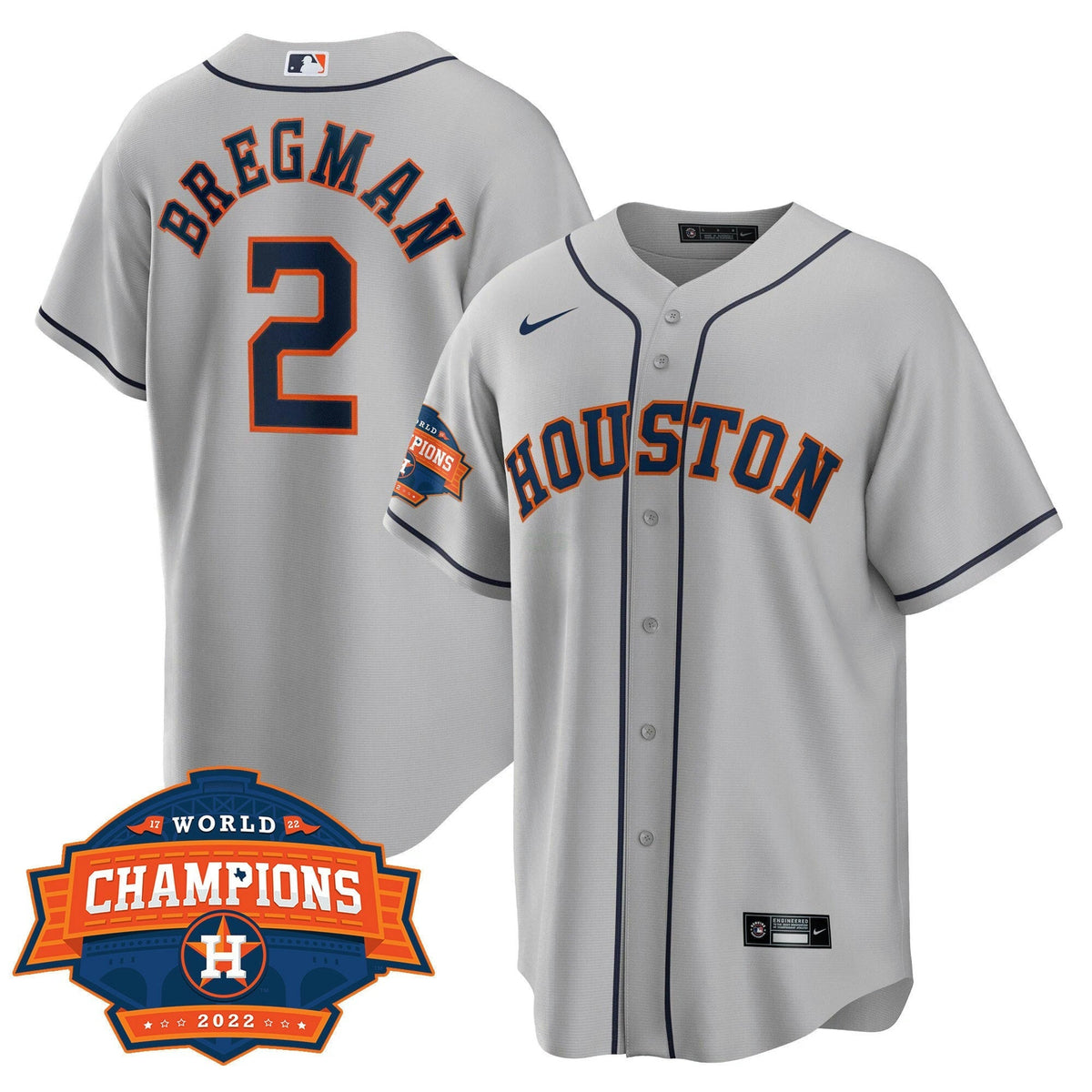 MLB Men’s Houston 2022 Champions Limited Gray Road Player Jersey