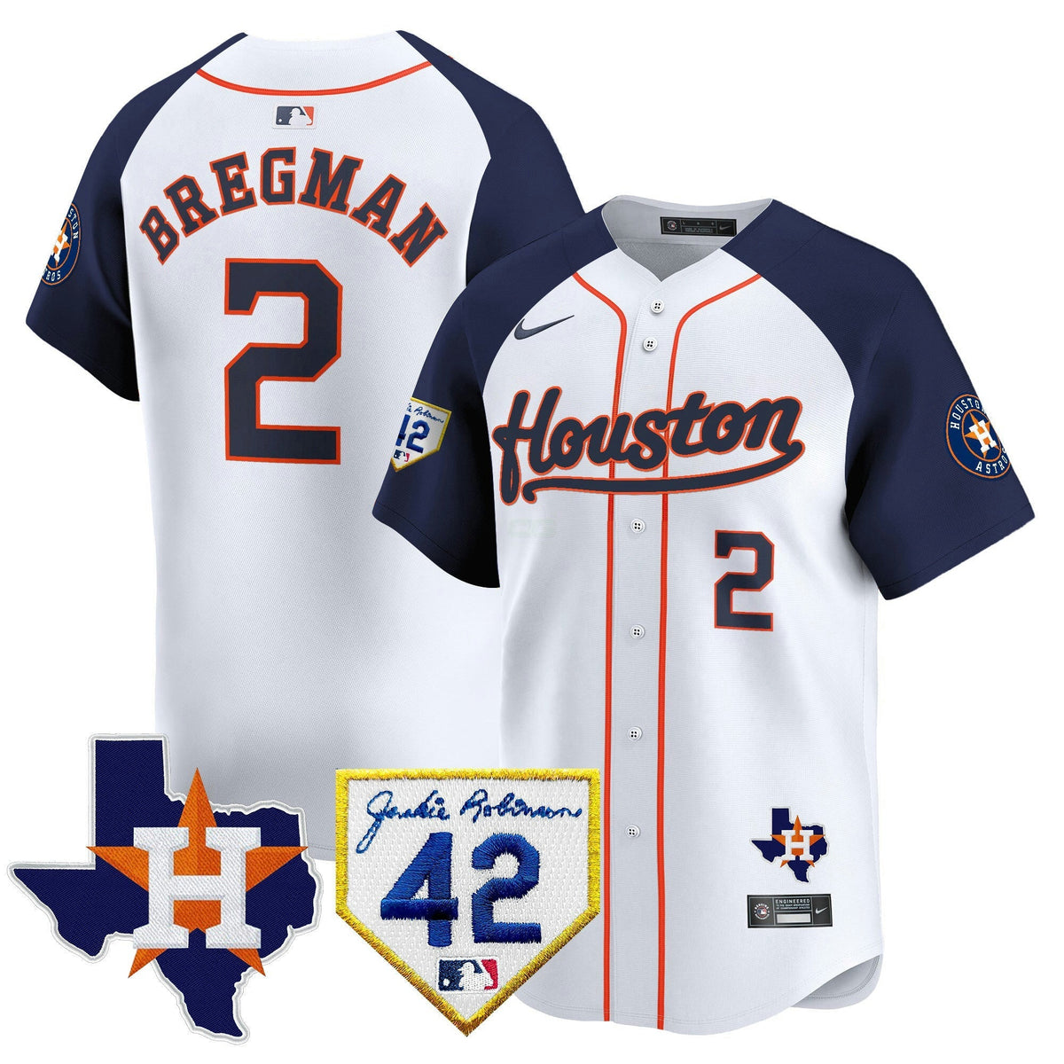 MLB Men’s Houston 2024 Jackie Robinson Patch Vapor Premier Limited Jersey