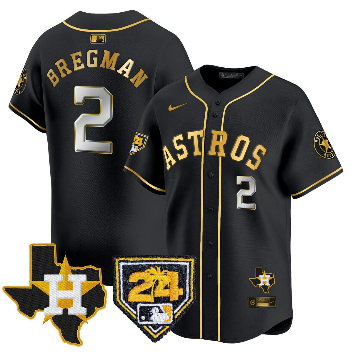 MLB Men’s Houston 2024 Spring Training & Texas Patch Vapor Premier Limited Jersey