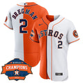 MLB Men’s Houston Flex Base Split 2022 Champions Limited Player Jersey - White Orange
