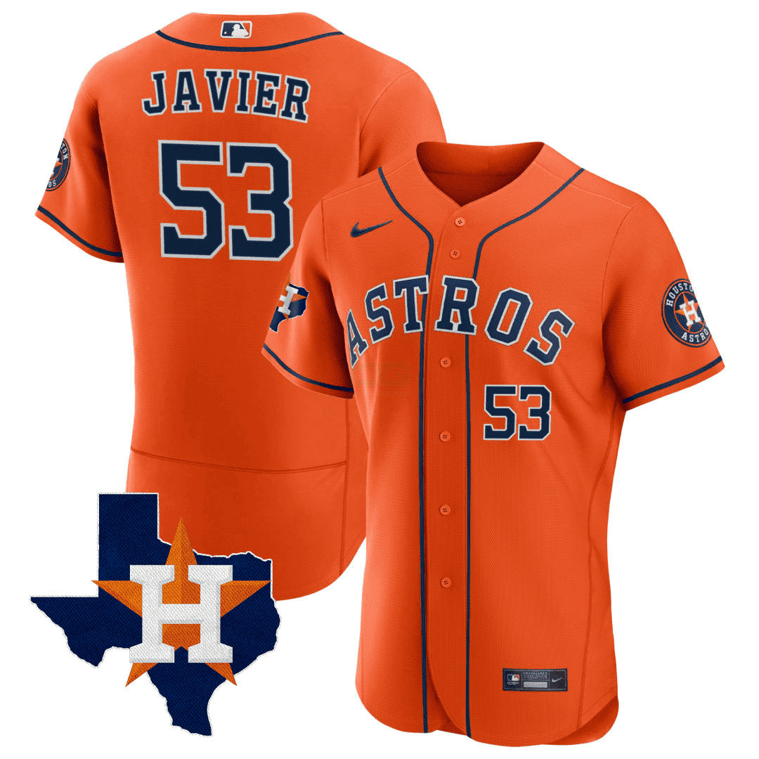 MLB Men’s Houston Texas State Patch Jersey