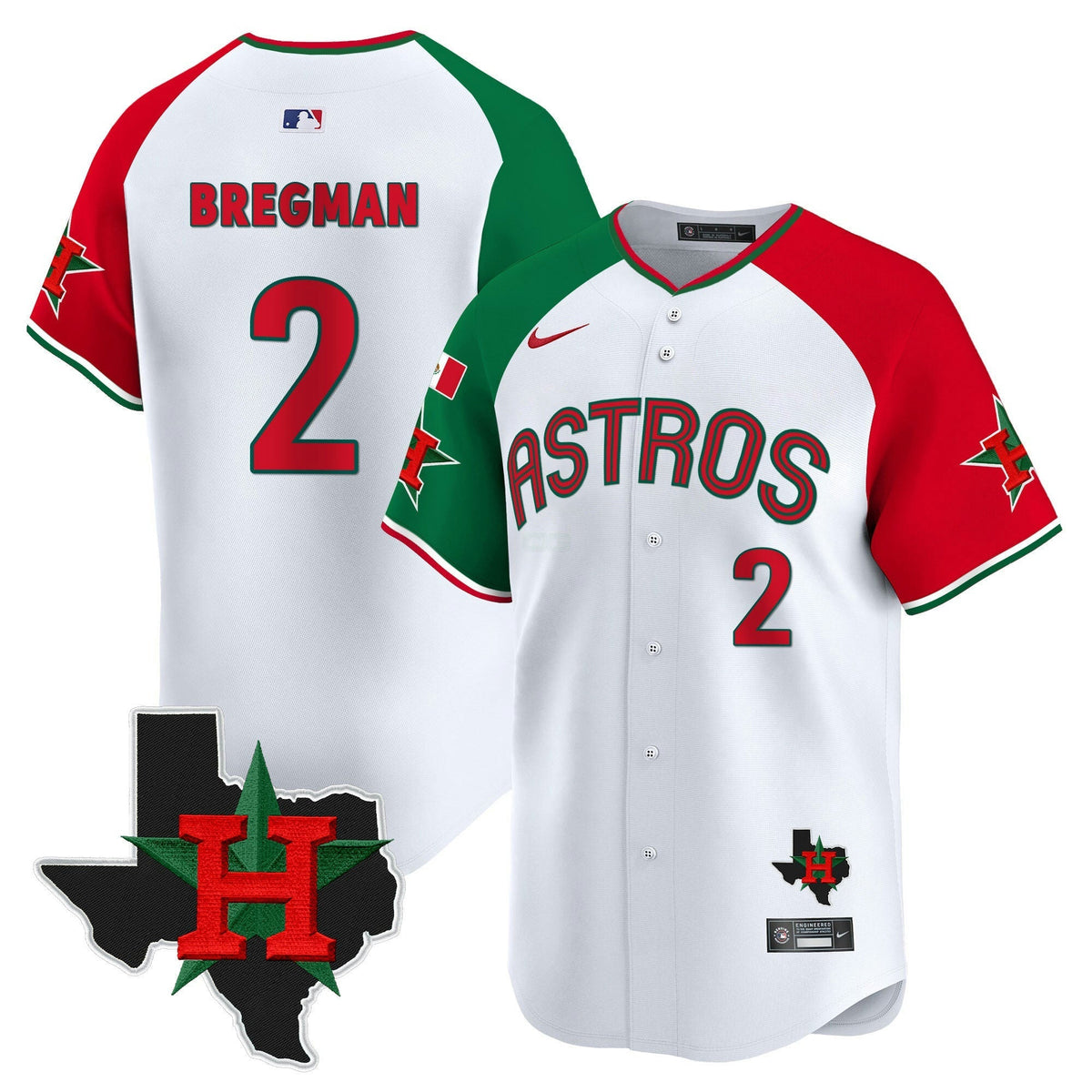 MLB Houston Astros Men’s Mexico Texas Patch Vapor Premier Limited Jersey V3
