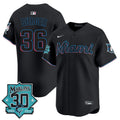 MLB Men’s Miami 30 Seasons Anniversary Patch Vapor Premier Limited Jersey
