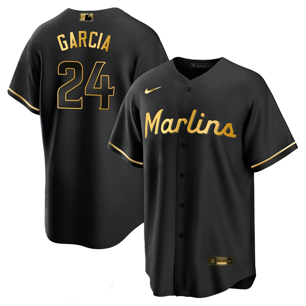 MLB Men’s Miami Black Limited & Gold Jersey