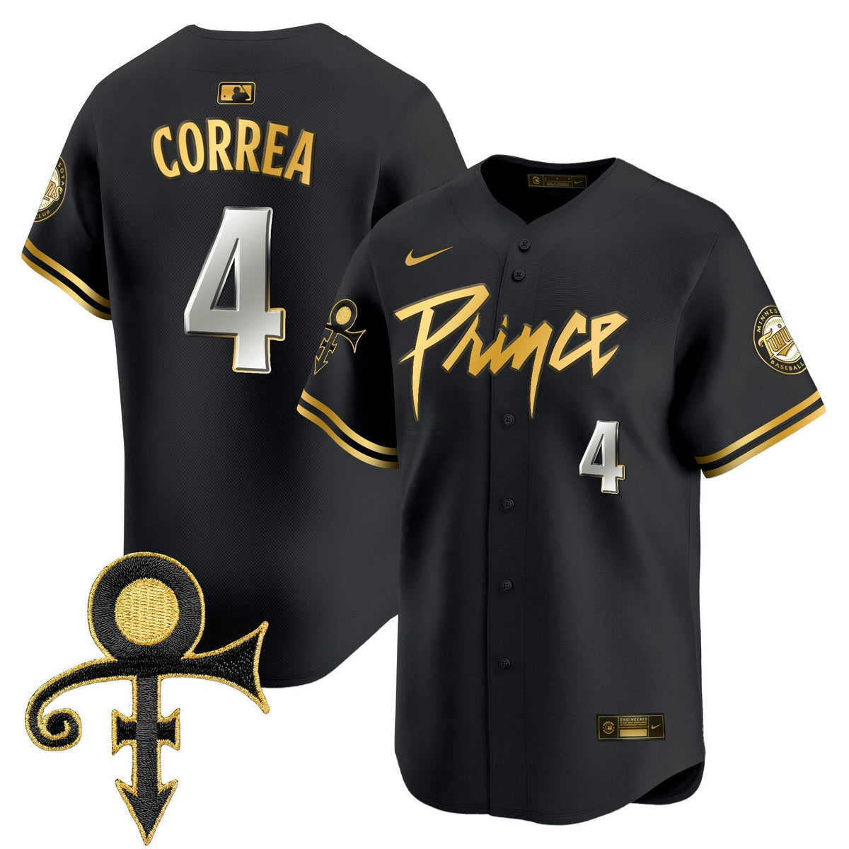 MLB Men’s Minnesota Prince Patch Vapor Premier Limited Jersey V4
