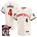 MLB Men’s Minnesota Shaking Hands Patch Vapor Premier Limited Jersey
