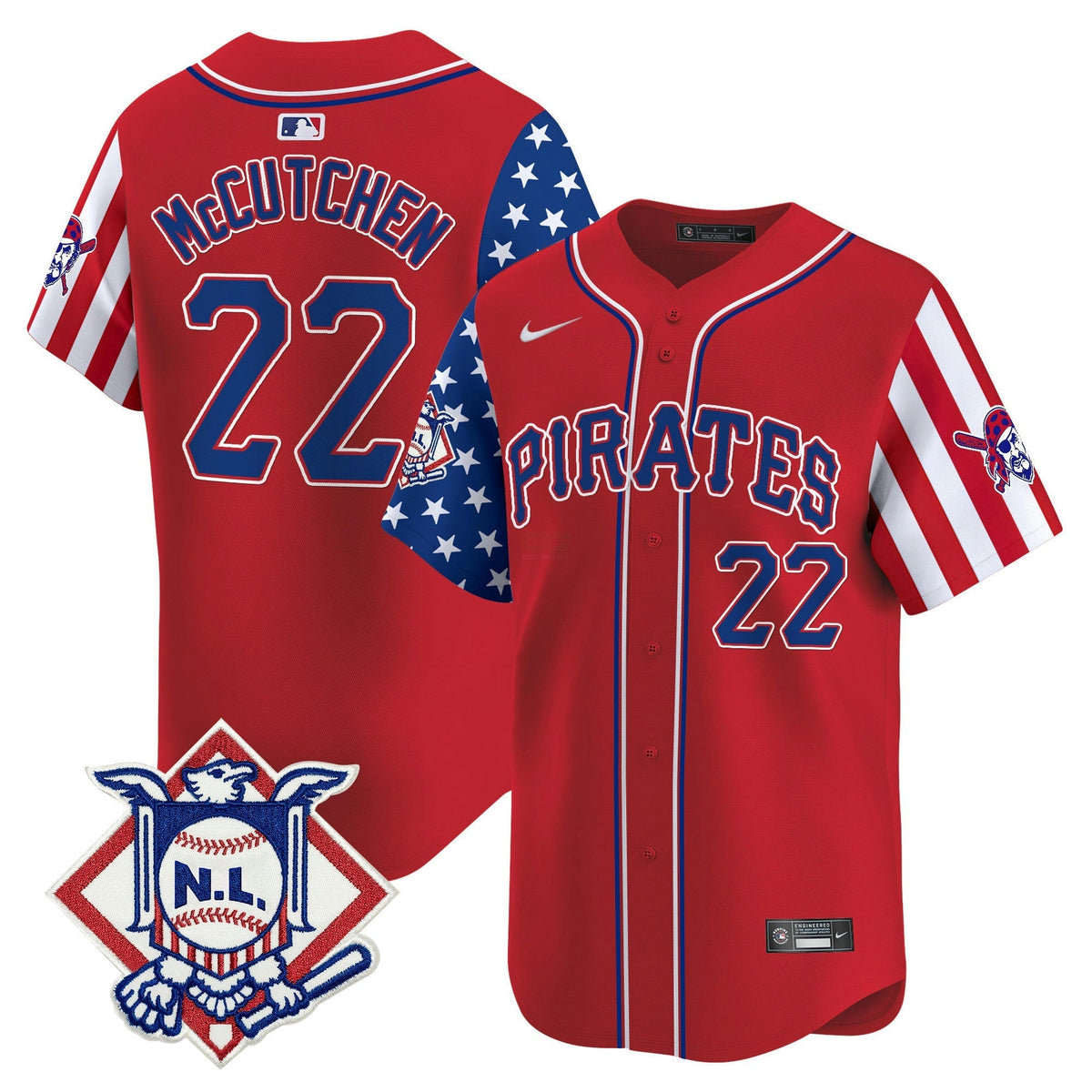 MLB Men’s Pittsburgh 2024 Fourth of July Vapor Premier Limited Jersey