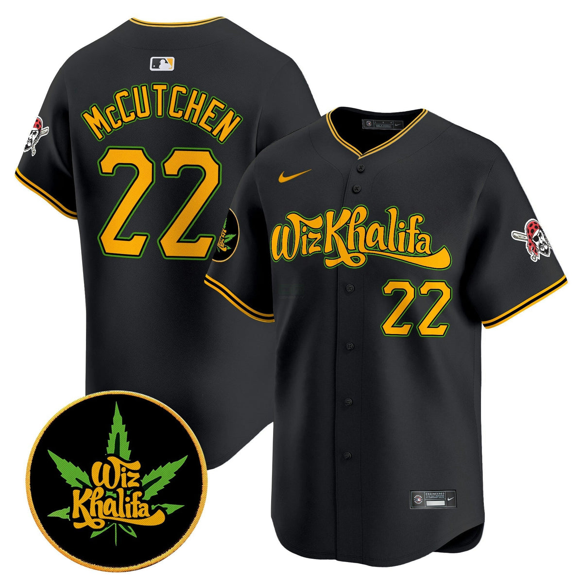 MLB Men’s Pittsburgh Wiz Khalifa Vapor Premier Limited Jersey